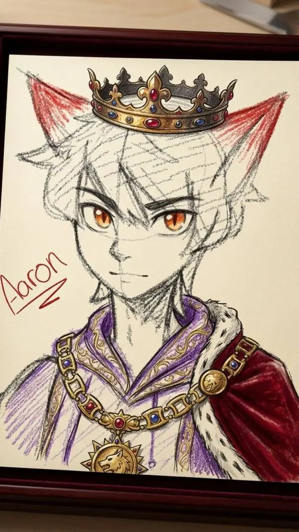 ai character: king aaron lycan  background