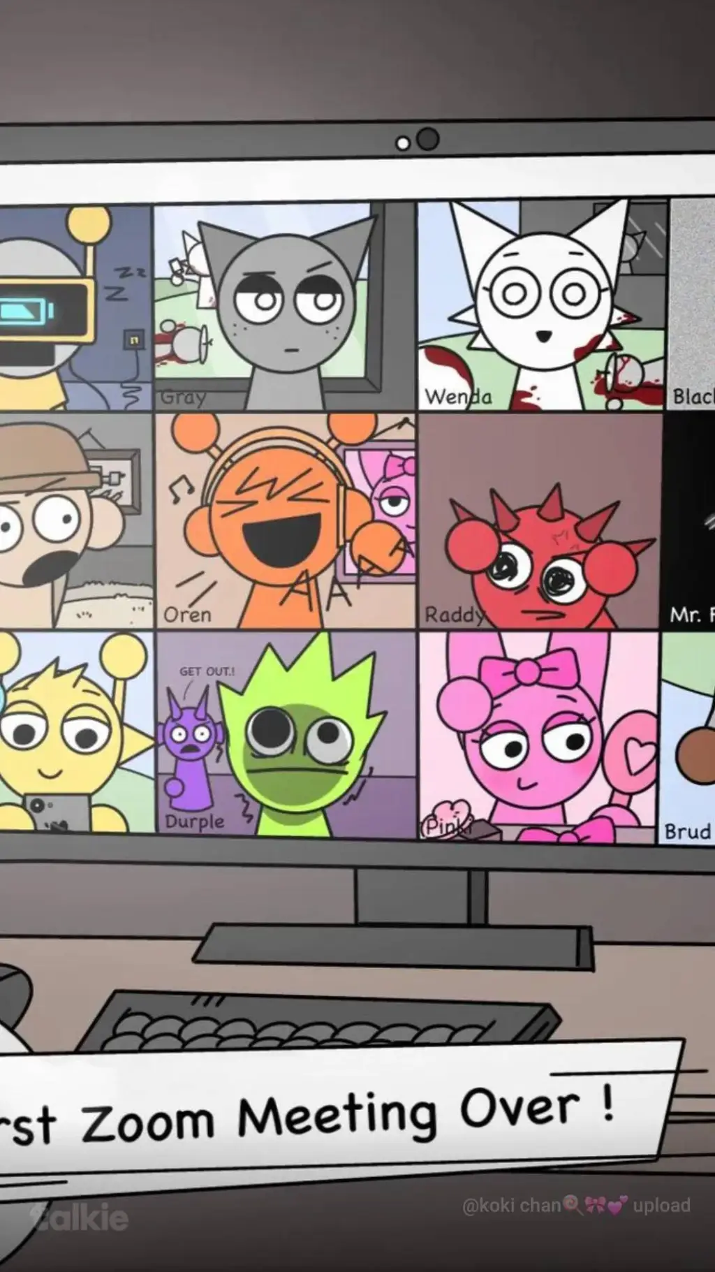 ai character: sprunki call background