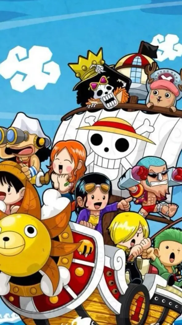 ai character: Luffys ship background