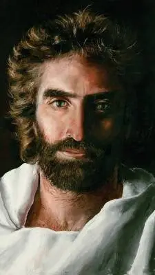 ai character: Jesus  background