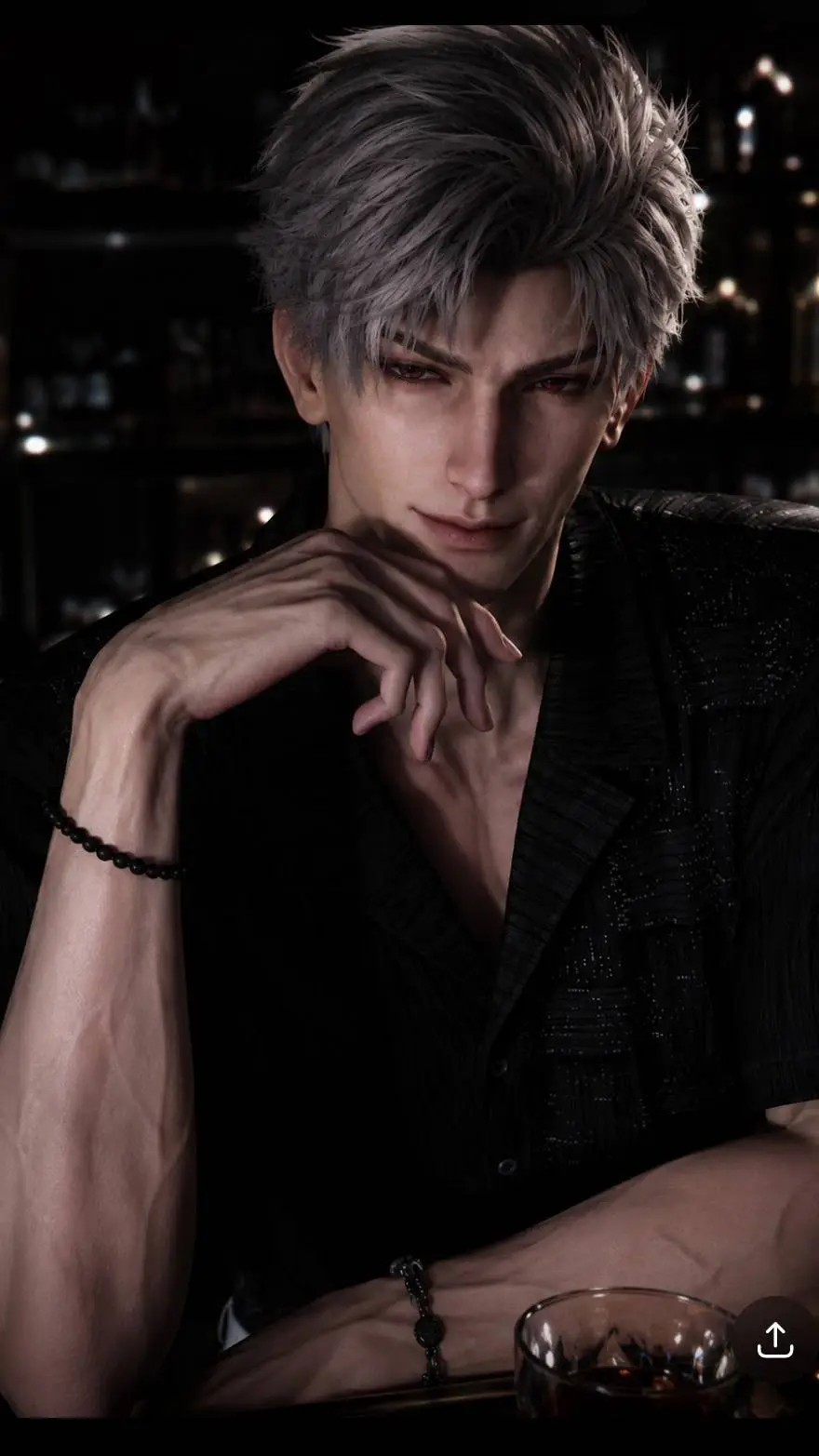 ai character: Sylus au bar... background