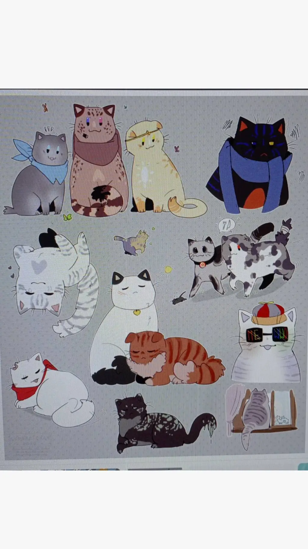 ai character: AU Sans cat background