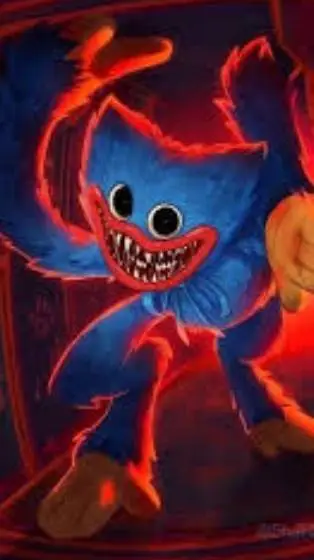 ai character: Huggy wuggy  background