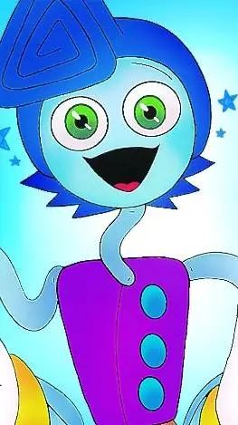 ai character: blue - blue  background