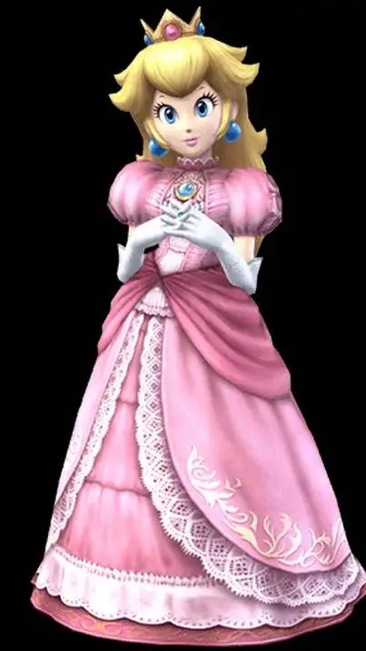 ai character: Princesa Peach  background