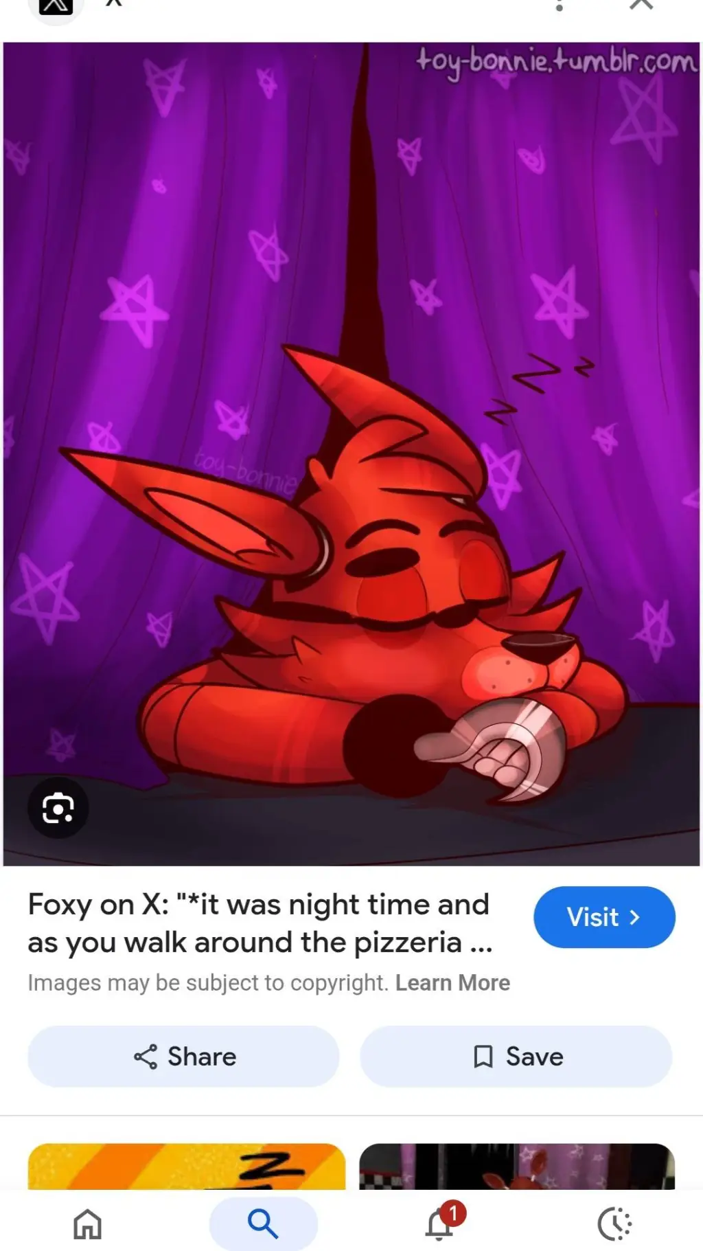 ai character: sleeping foxy background