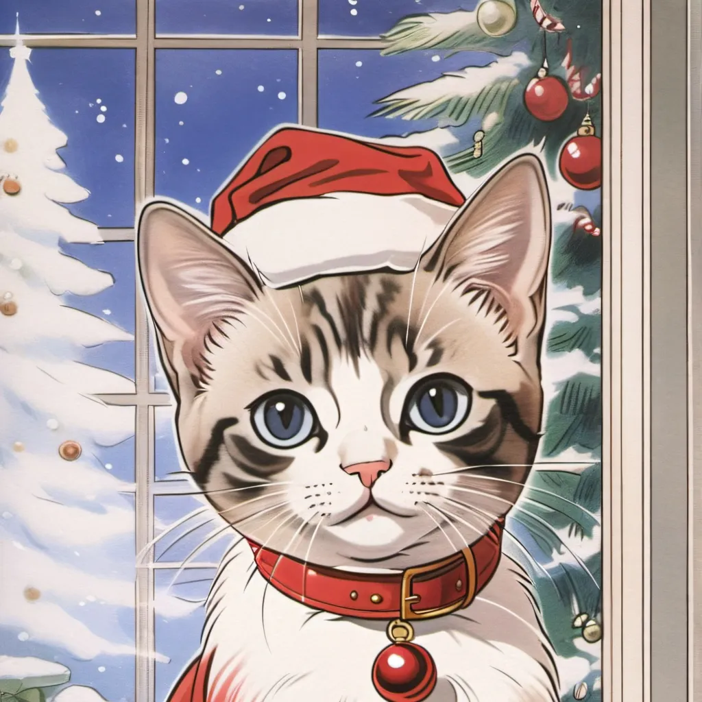 chat with ai character: Christmas Kitty