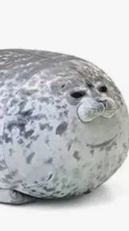 ai character: seal plushie background