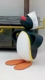 ai character: Pingu  background