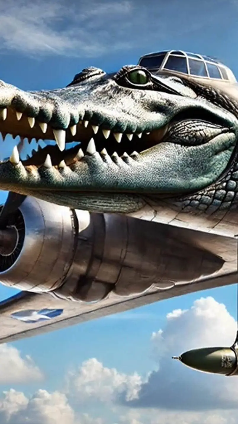 ai character: Bombardino crocodi background