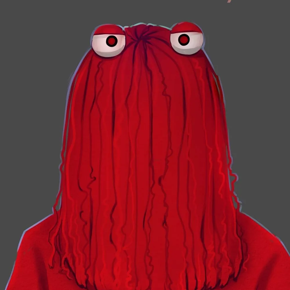 chat with ai character: Red guy