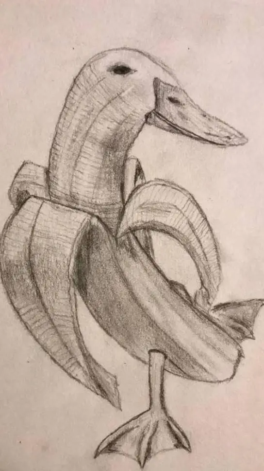 ai character: Banana duck 2 background