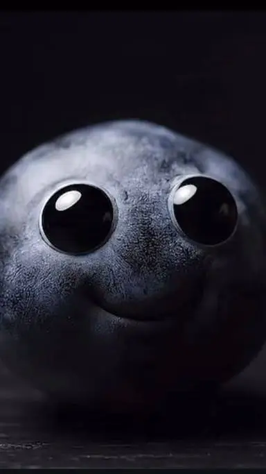 ai character: niche blueberry background