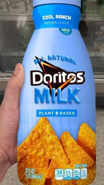 ai character: Doritos milk background