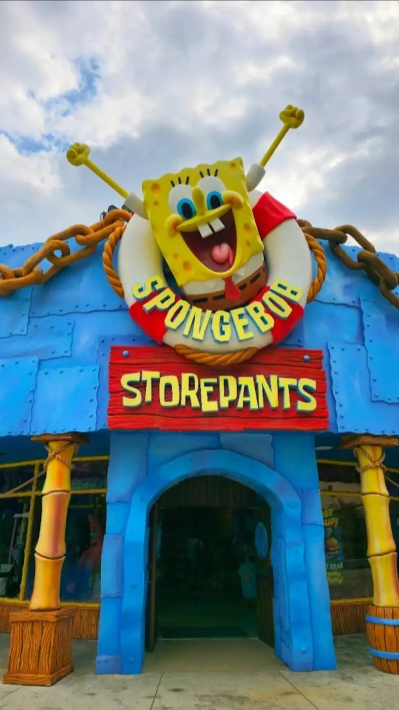 ai character: Spongebob shop background