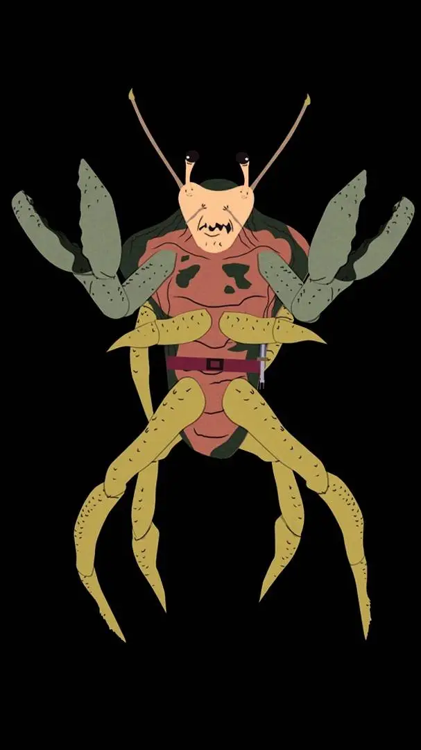 ai character: Crab people background