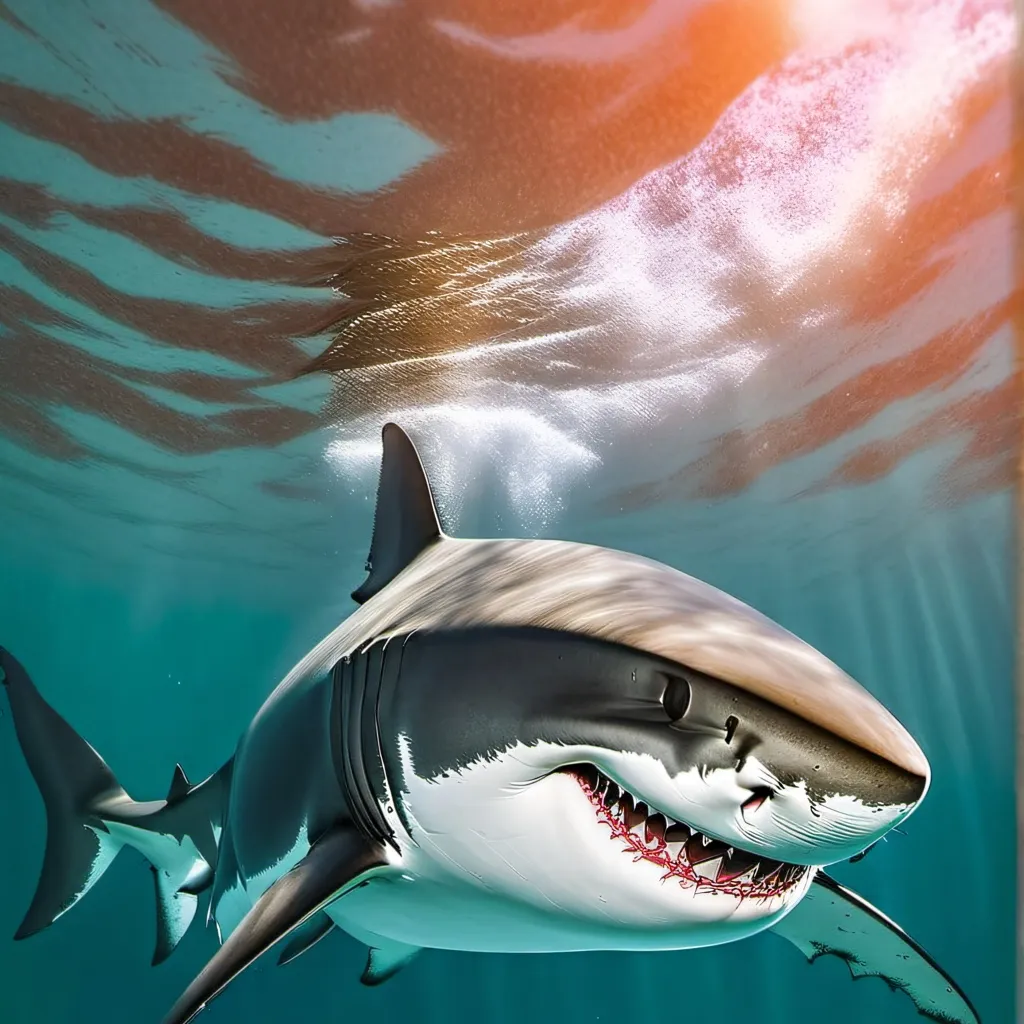 chat with ai character: a happy shark