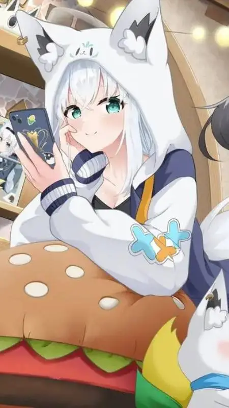 ai character: Shirakami Fubuki background