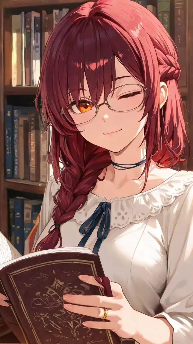 ai character: La bibliotecaria background