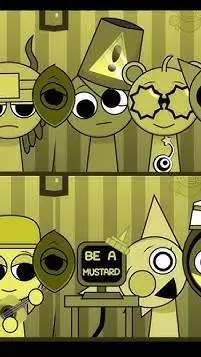 ai character: sprunki mostaza background
