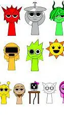ai character: sprunki cambio gen background