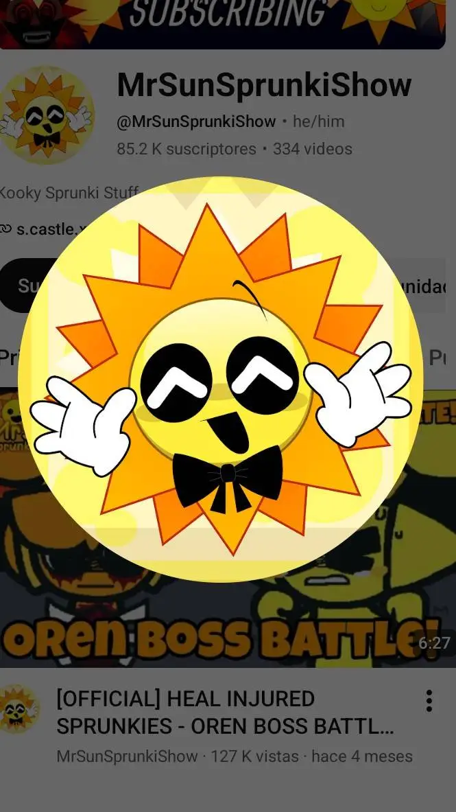 ai character: MrsunSprunkiShow background