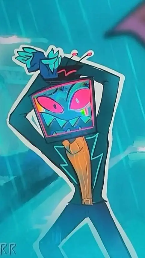 ai character: radiostatic WET  background