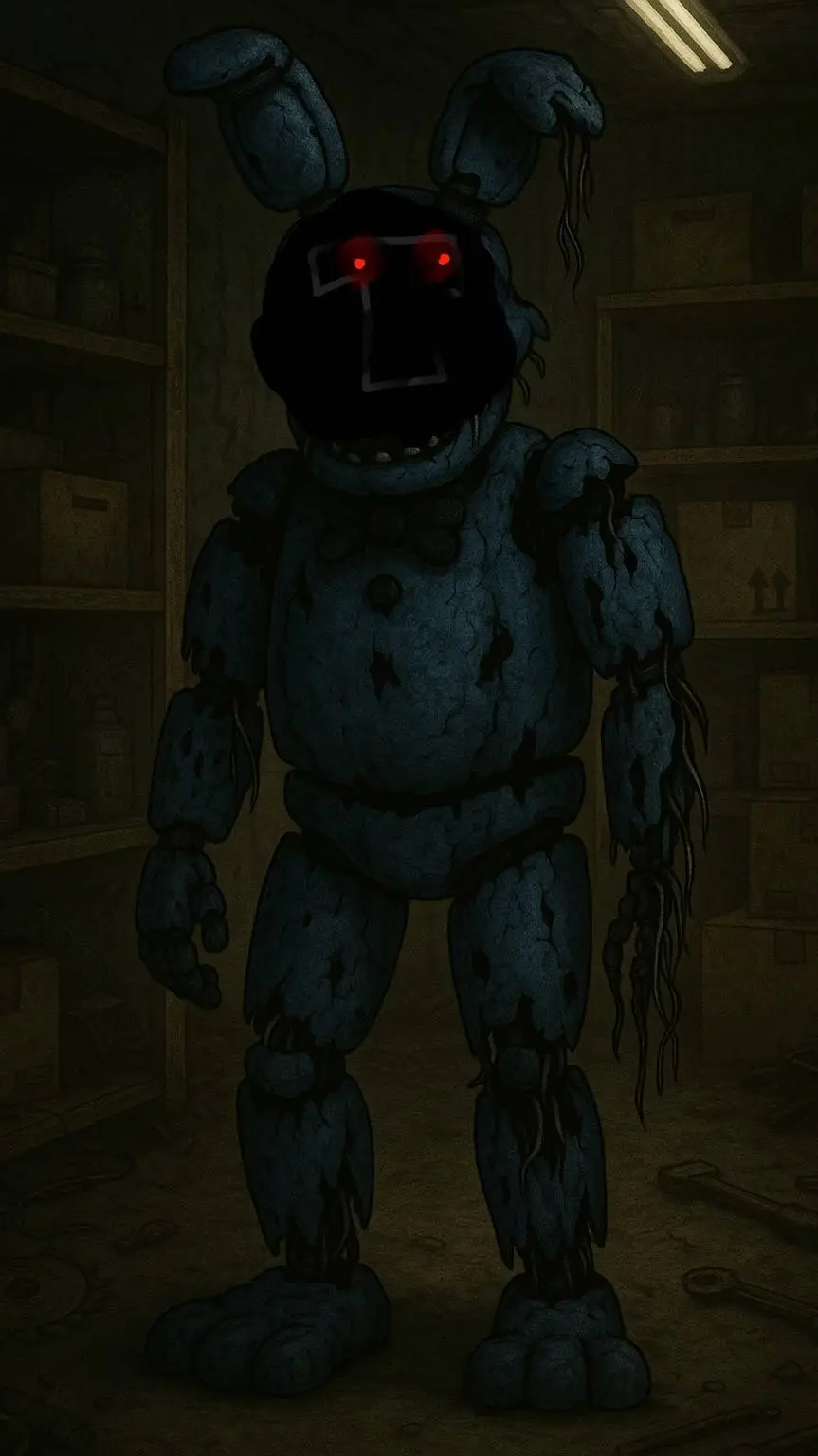 ai character: Withered Bonnie  background