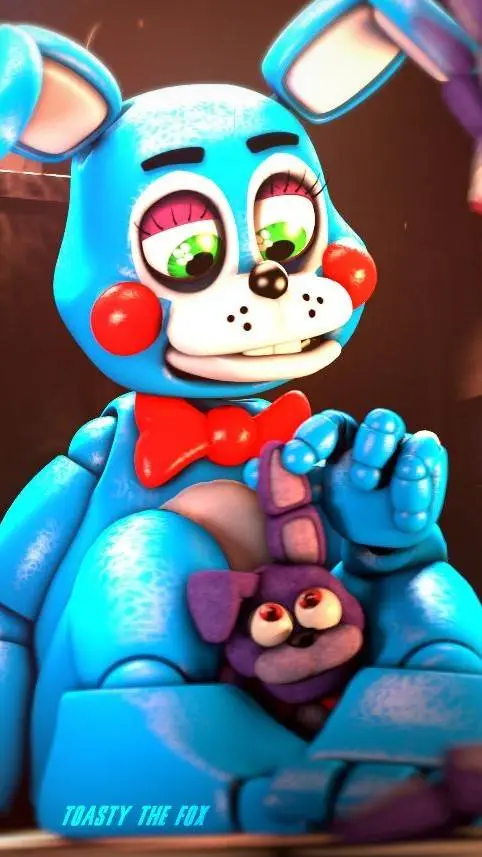 ai character: Toy Bonnie plush  background