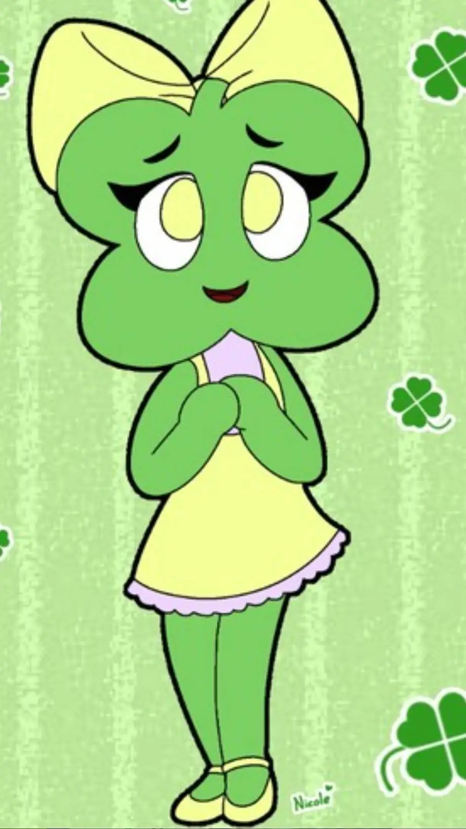 ai character: Cora Clover  background