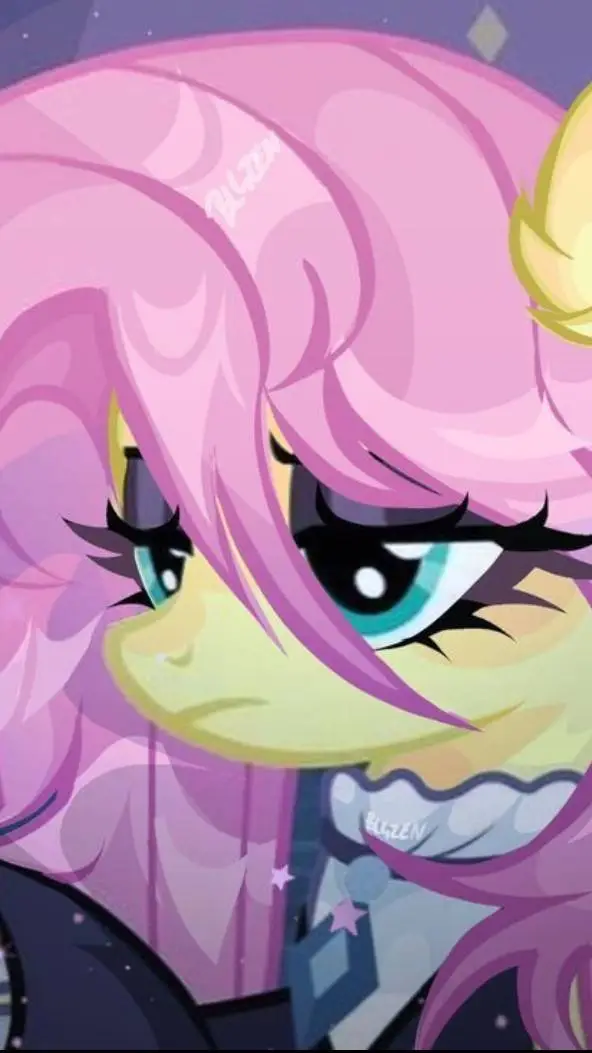 ai character:  emo fluttershy ☆ background