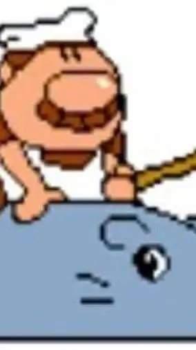 ai character: Gustavo y brick background