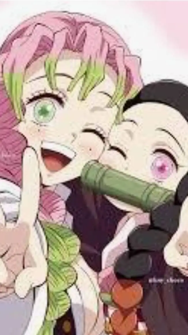 ai character: mitsuri and nezuko background
