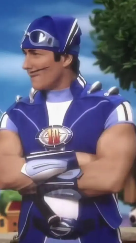 ai character: LAZY TOWN  background