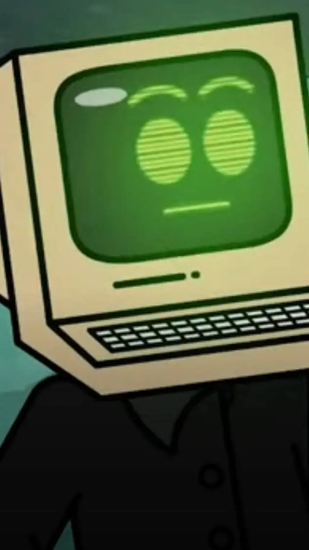 ai character: TV scream background