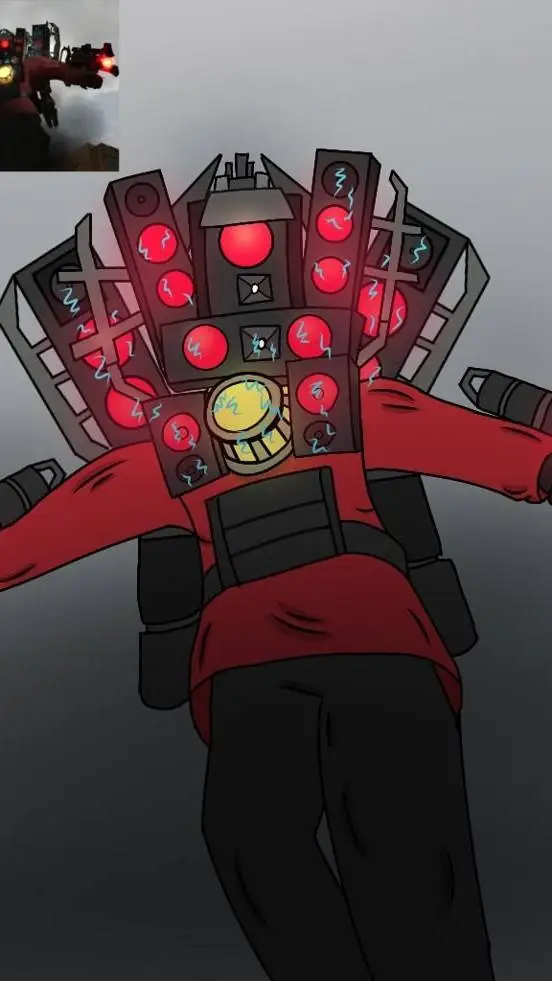 ai character: Titan Speaker❤🖤 background