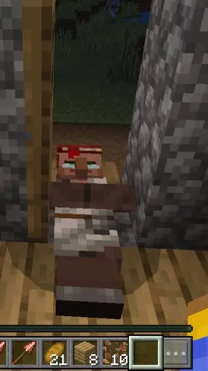 ai character: sleepy villager background