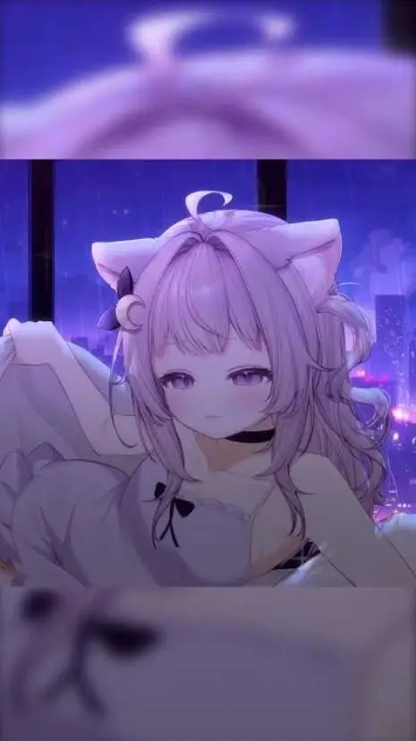 ai character: sleepy neko background