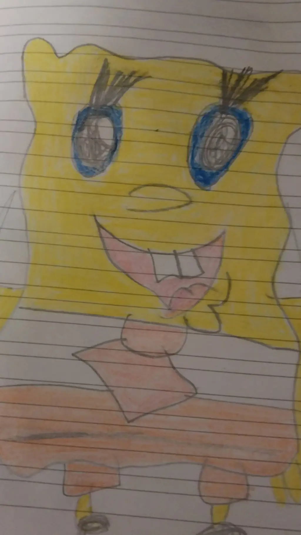 ai character: doodle spongebob background