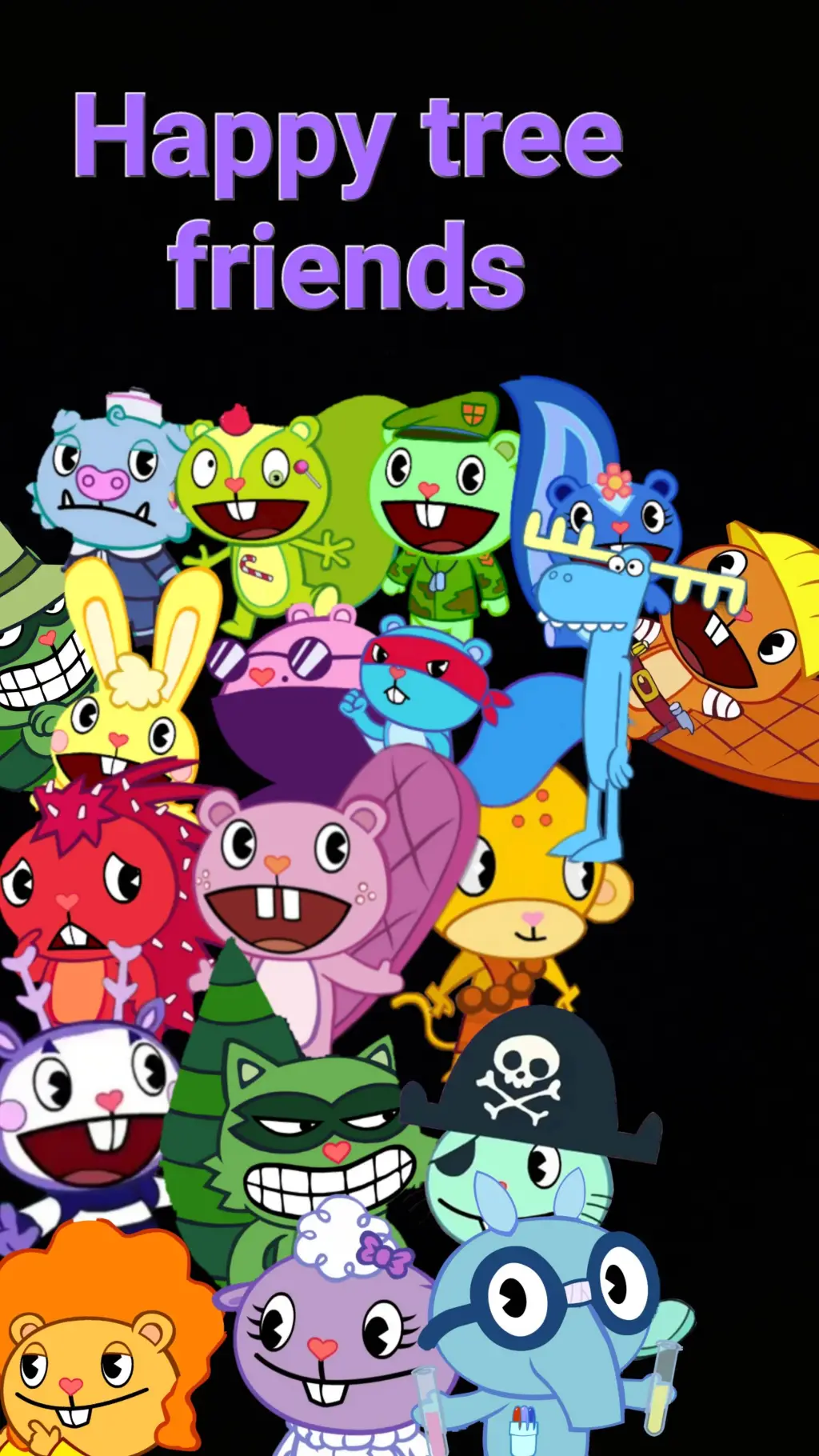ai character: Happy tree friends background