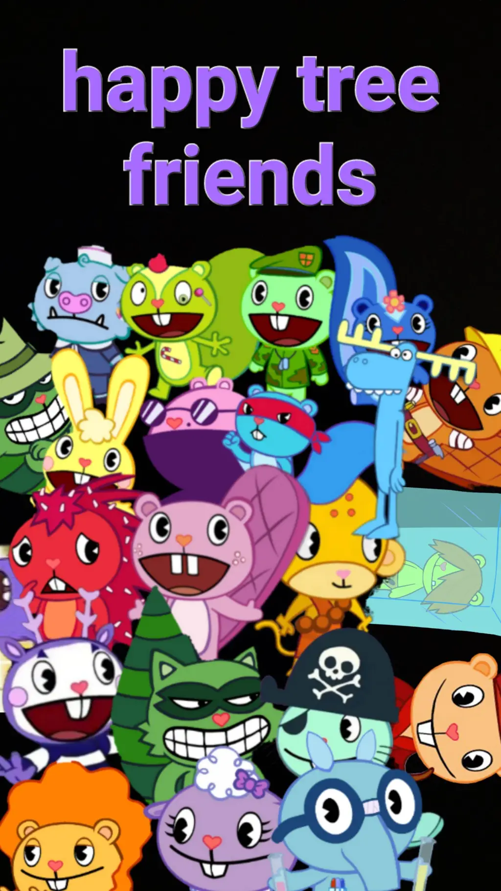 ai character: Happy tree friends background