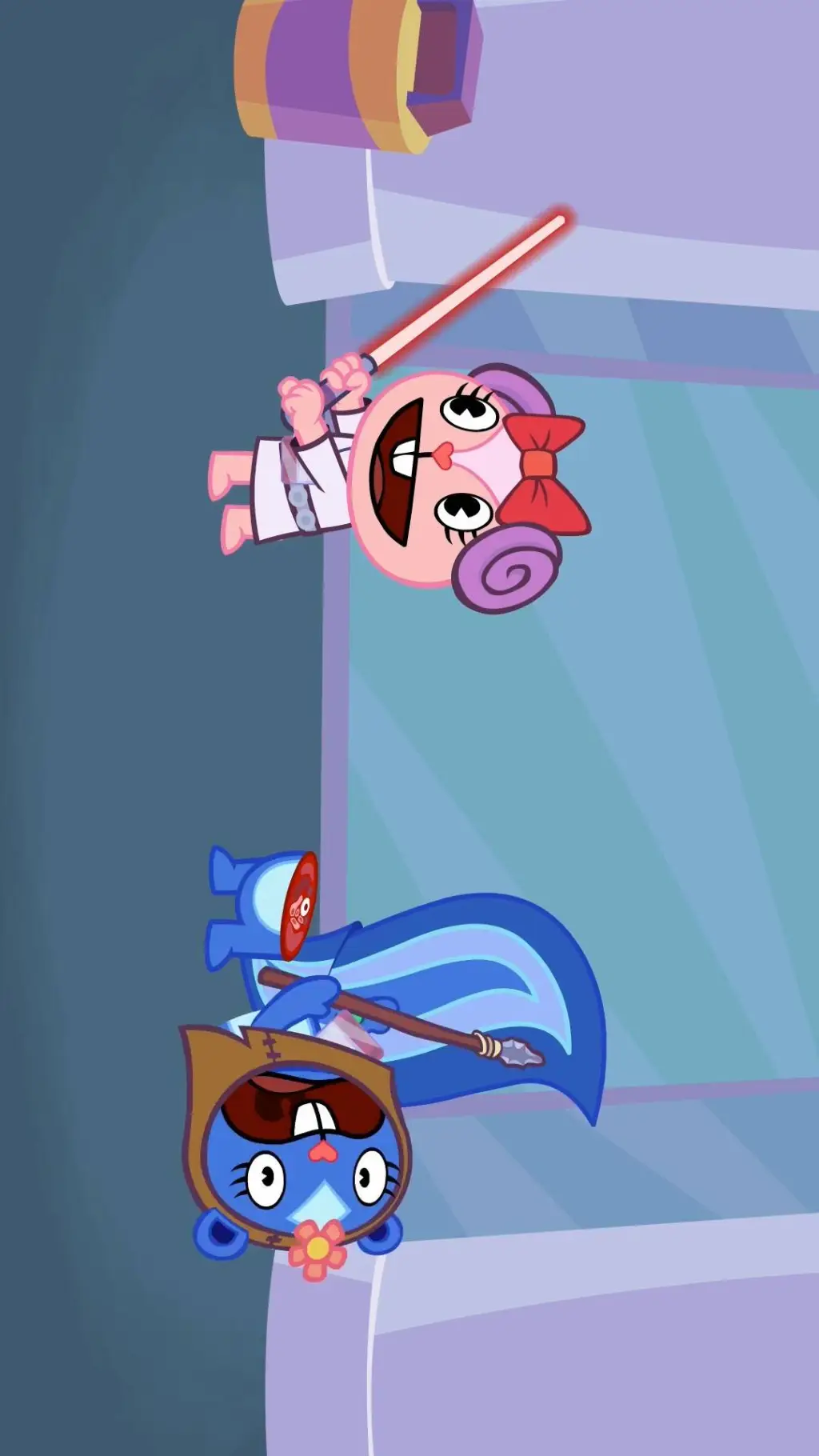 ai character: Giggles oops background