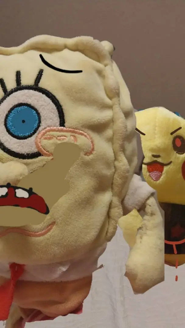ai character: Plushy Spongey Bob background