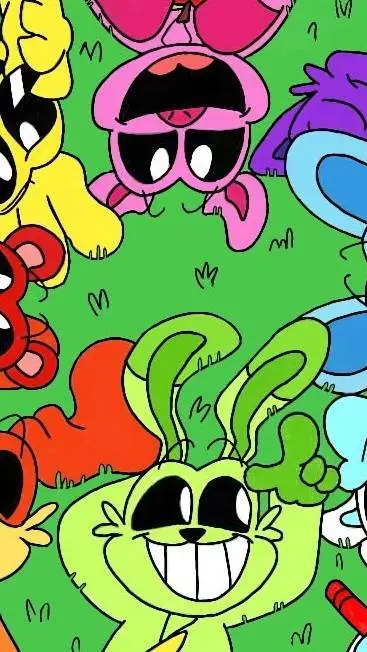 ai character: smiling critters  background