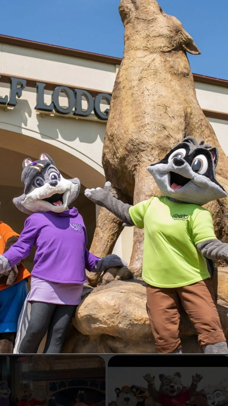 ai character: Great Wolf lodge background