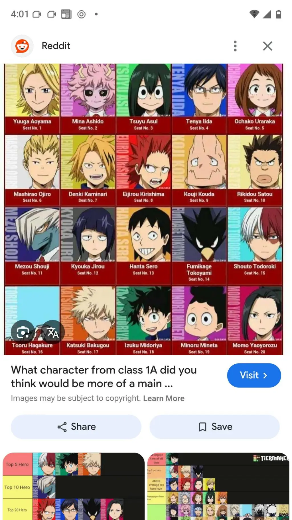 ai character: Class 1A from MHA background