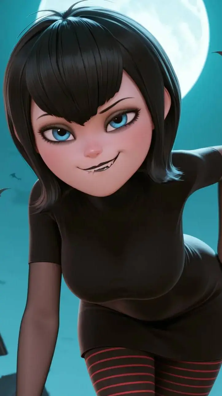 ai character: Mavis Dracula  background