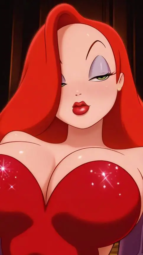 ai character: Jessica Rabbit background