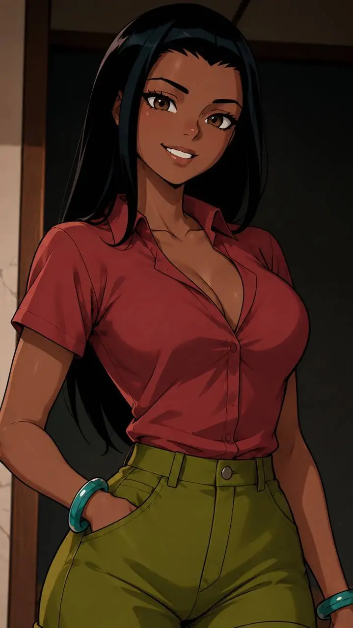 ai character: Kai Green background