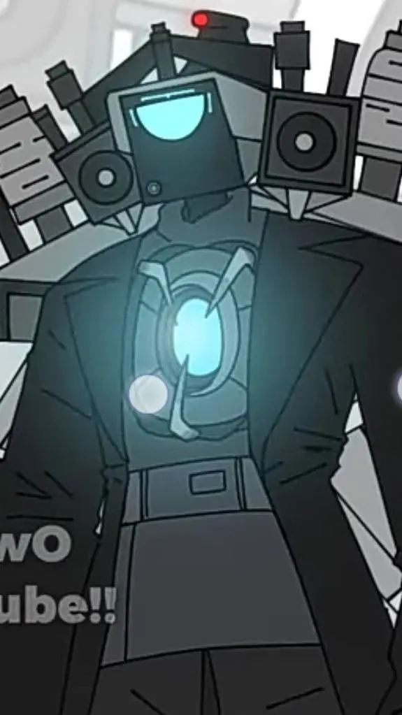 ai character: Titan camara man background